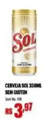Bistek Supermercados Cerveja sol sem glúten oferta
