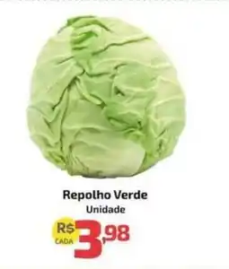 Supermercado Jacomar Repolho verde unidade oferta