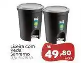 Novo Atacarejo Sanremo - lixeira com pedal oferta