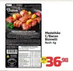Supermercado Jacomar Medalhão C/Bacon Bizinelli oferta