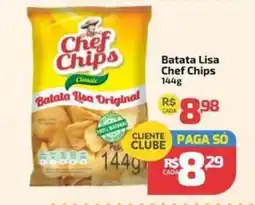 Supermercado Jacomar Batata lisa chef chips oferta