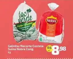 Supermercado Jacomar Galinha recorte costela suína nobre oferta