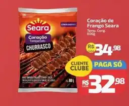 Supermercado Jacomar Coração de frango seara temp oferta
