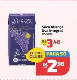 Supermercado Jacomar Suco Aliança Uva Integral TP oferta