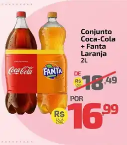 Supermercado Jacomar Conjunto Coca-Cola + FANTA Laranja oferta