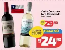 Supermercado Jacomar Vinho concha y toro reservado tipos oferta