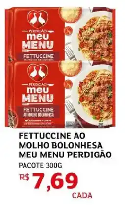 Assaí Atacadista Fettuccine ao molho bolonhesa meu menu perdigão oferta