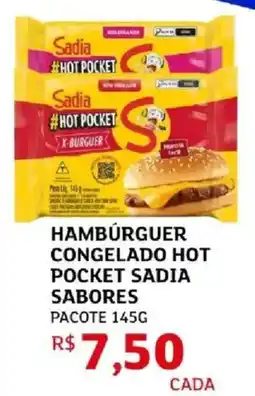 Assaí Atacadista Hambúrguer congelado hot pocket sadia sabores oferta