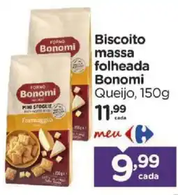 Carrefour Biscoito massa folheada bonomi queijo oferta