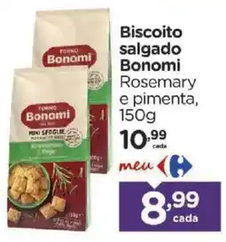 Carrefour Biscoito salgado Bonomi Rosemary e pimenta oferta