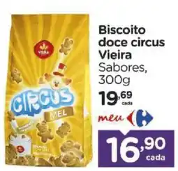 Carrefour Biscoito doce circus vieira sabores oferta