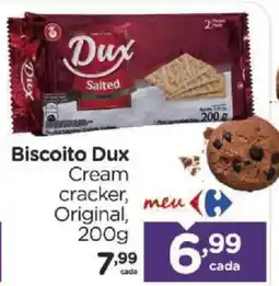 Carrefour Biscoito Dux cream cracker, original oferta
