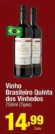 Santo Supermercados Vinho Brasileiro Quinta dos Vinhedos oferta