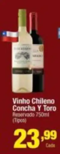 Santo Supermercados Vinho Chileno Concha Y Toro Reservado oferta