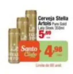 Santo Supermercados Cerveja Stella Artois Pure Gold oferta