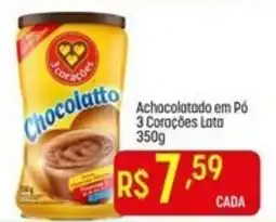 Muffato Achocolatado em pó 3 corações lata oferta