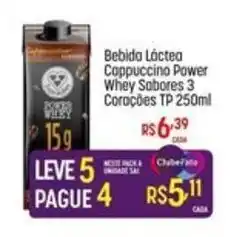 Muffato Bebida Láctea Cappuccino Power Whey Sabores 3 Corações oferta