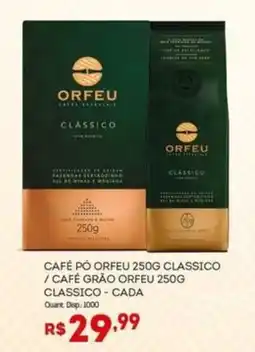 Bistek Supermercados Café pô orfeu 250g classico / café grão orfeu 250g classico - cada oferta
