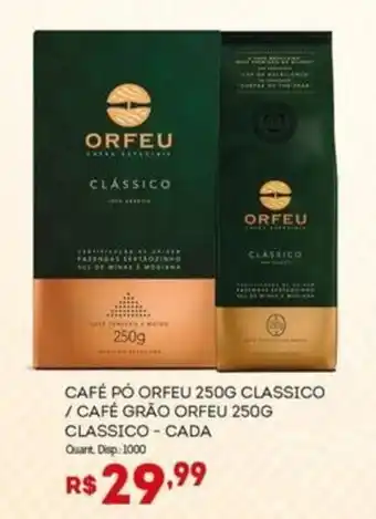 Café pô orfeu 250g classico / café grão orfeu 250g classico - cada