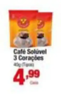 Santo Supermercados Café Solúvel 3 Corações oferta