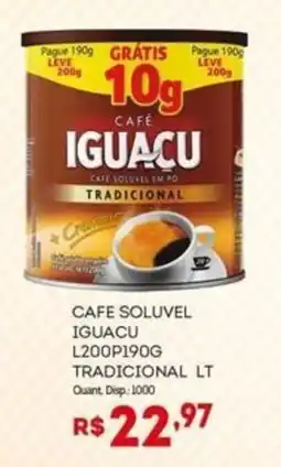 Bistek Supermercados Café soluvel iguacu tradicional lt oferta