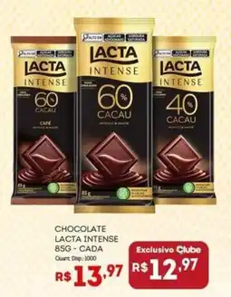 Bistek Supermercados Chocolate lacta intense oferta