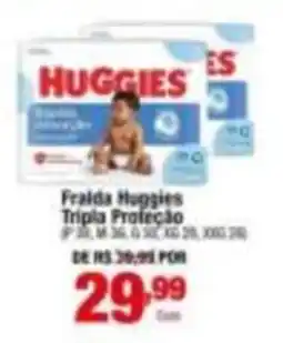 Santo Supermercados Fralda huggies tripla proteção oferta