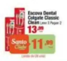 Santo Supermercados Escova Dental Colgate Classic Clean oferta