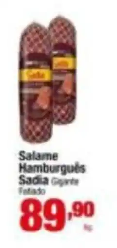 Santo Supermercados Salame Hamburguês Sadia Gigante oferta