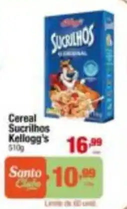Santo Supermercados Cereal Sucrilhos Kellogg's oferta