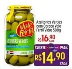 Muffato Azeitonas verdes com caroço vale fértil vidro oferta