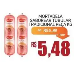 Economart Atacadista mortadela saborear tubular tradicional peça kg oferta