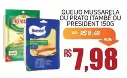 Economart Atacadista Queijo mussarela ou prato itambe ou president oferta