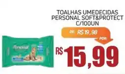 Economart Atacadista toalhas umedecidas personal soft&protect oferta