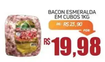 Bacon esmeralda em cubos