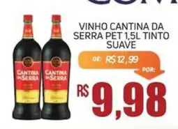 Economart Atacadista vinho cantina da serra pet 1,5l tinto suave oferta