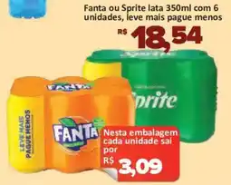 Supermercados Savegnago Fanta ou Sprite lata oferta