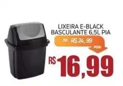 Economart Atacadista Lixeira e-black basculante 6,5l pia oferta