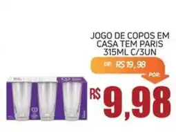 Economart Atacadista Jogo de copos em casa tem paris oferta