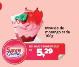 Supermercados Savegnago Mousse de morango oferta