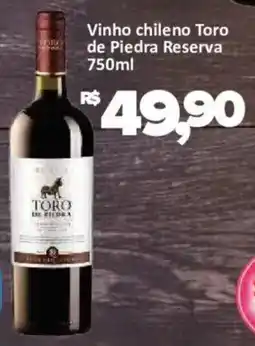 Supermercados Savegnago Vinho chileno Toro de Piedra Reserva oferta