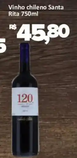 Supermercados Savegnago Vinho chileno santa rita oferta