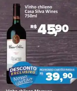 Supermercados Savegnago Vinho chileno Casa Silva Wines oferta
