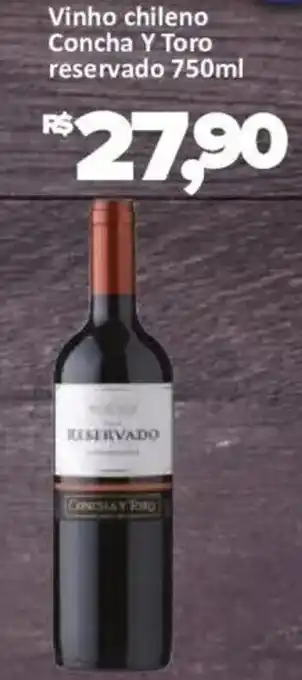 Supermercados Savegnago Vinho chileno concha y toro reservado oferta