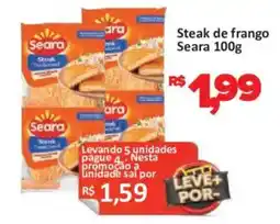 Supermercados Savegnago Steak de frango Seara oferta
