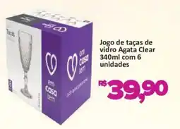 Supermercados Savegnago Jogo de taças de vidro Agata Clear oferta