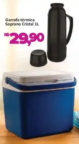 Supermercados Savegnago Garrafa térmica Soprano Cristal oferta