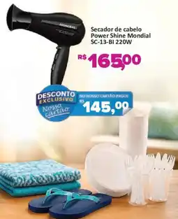 Supermercados Savegnago Secador de cabelo Power Shine Mondial oferta