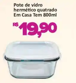 Supermercados Savegnago Pote de vidro hermético quadrado oferta