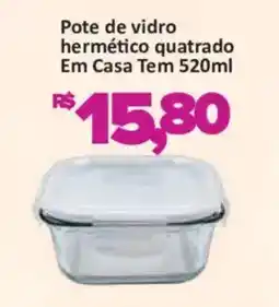 Supermercados Savegnago Pote de vidro hermético quadrado oferta